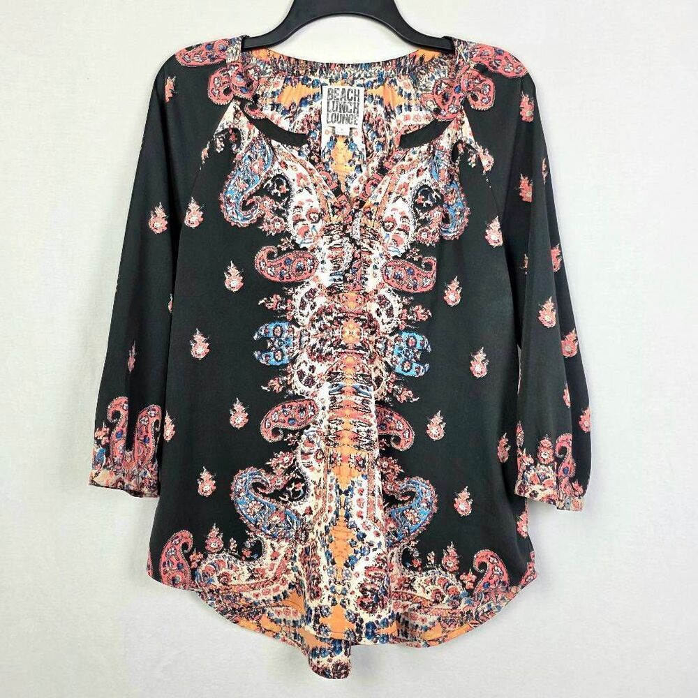 Beach Lunch Lounge Boho Paisley Top Small